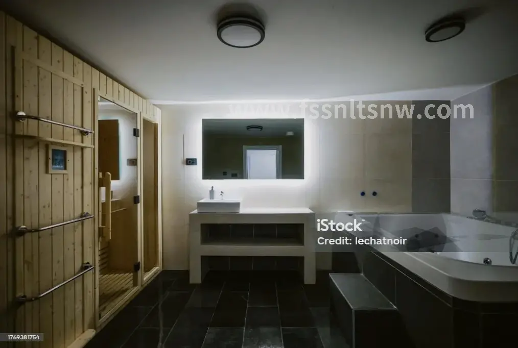 桑拿房内的蒸汽